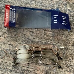 +1.25 ICU Eyewear Reading Glasses Triple Pack